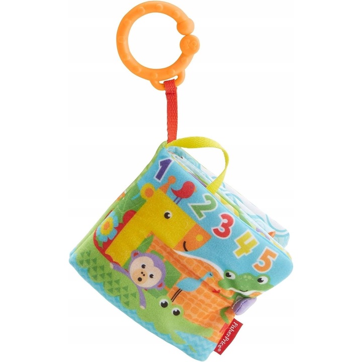 Jucarie moale pentru bebelusi Fisher-Price, culori vii, cu sunete si texturi, set de joaca