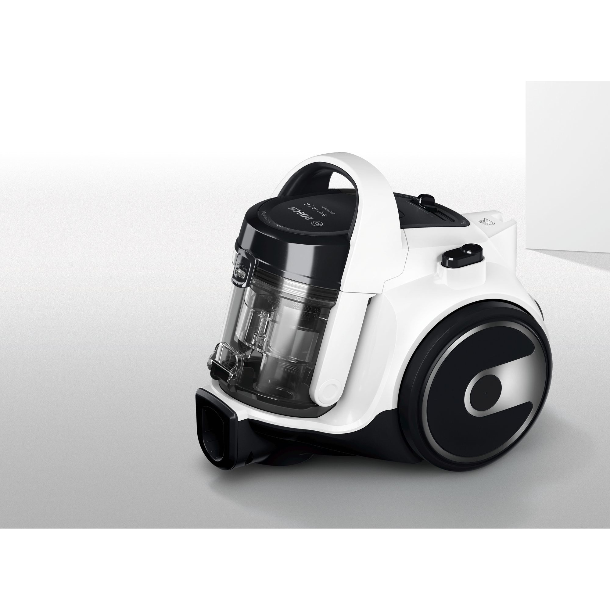 Aspirator fara sac Bosch BGS05A322, HEPA H12, 700W, alb-negru, 1.5l