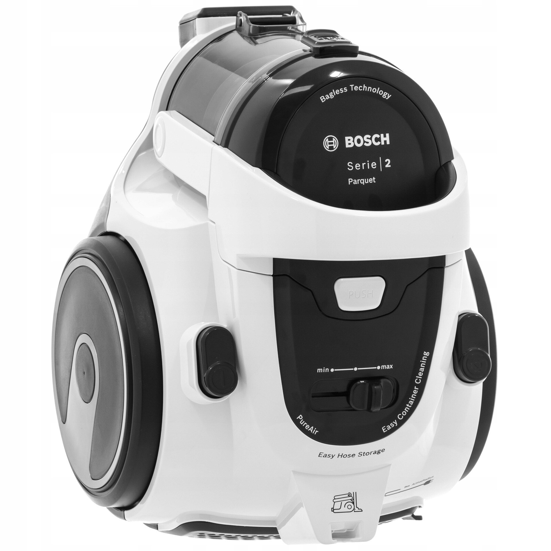 Aspirator fara sac Bosch BGS05A322, HEPA H12, 700W, alb-negru, 1.5l