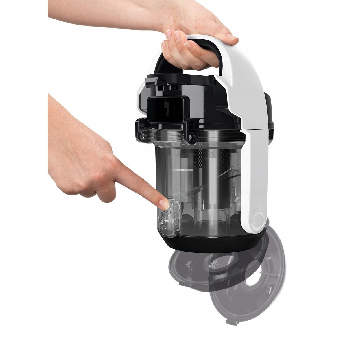 Aspirator fara sac Bosch BGS05A322, HEPA H12, 700W, alb-negru, 1.5l