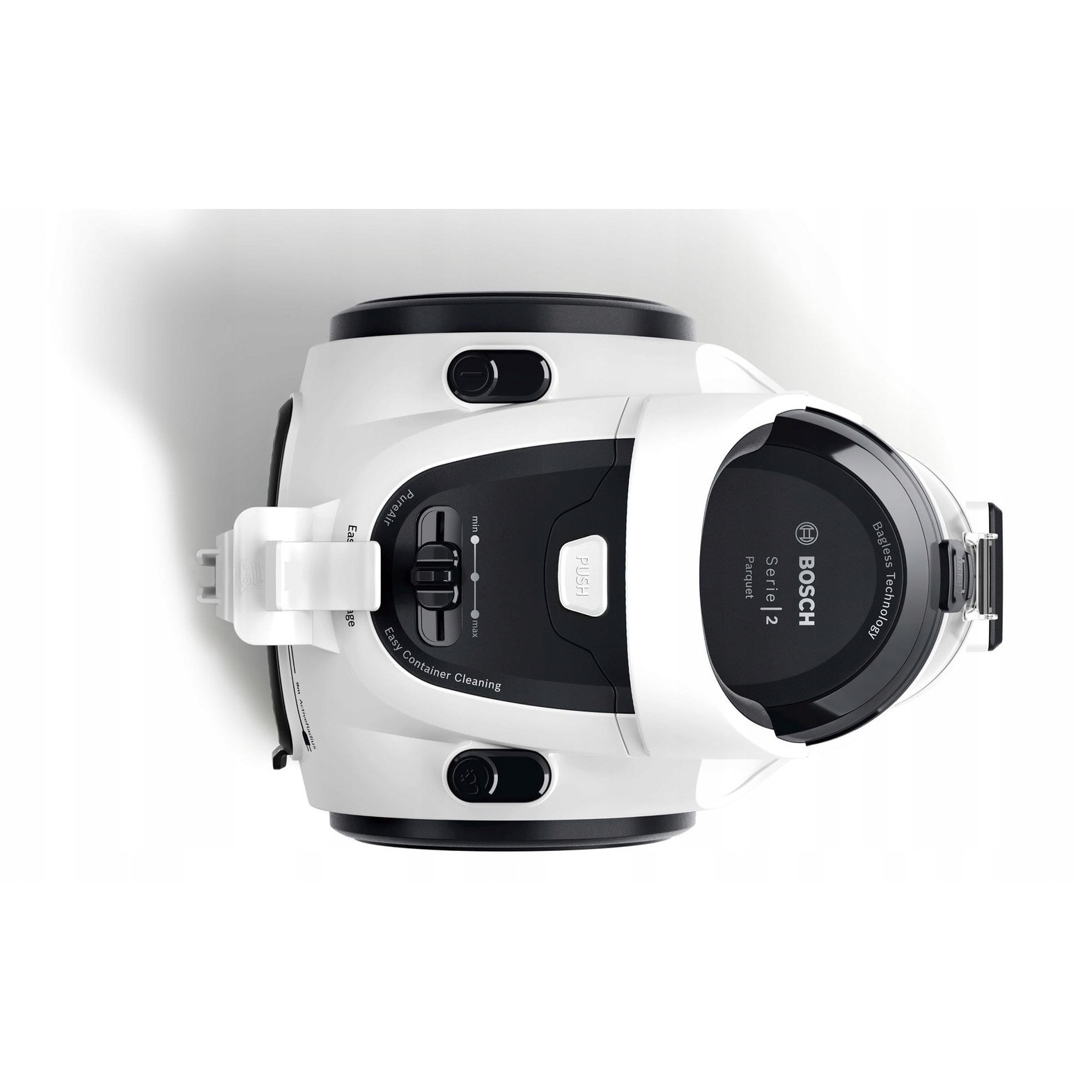 Aspirator fara sac Bosch BGS05A322, HEPA H12, 700W, alb-negru, 1.5l