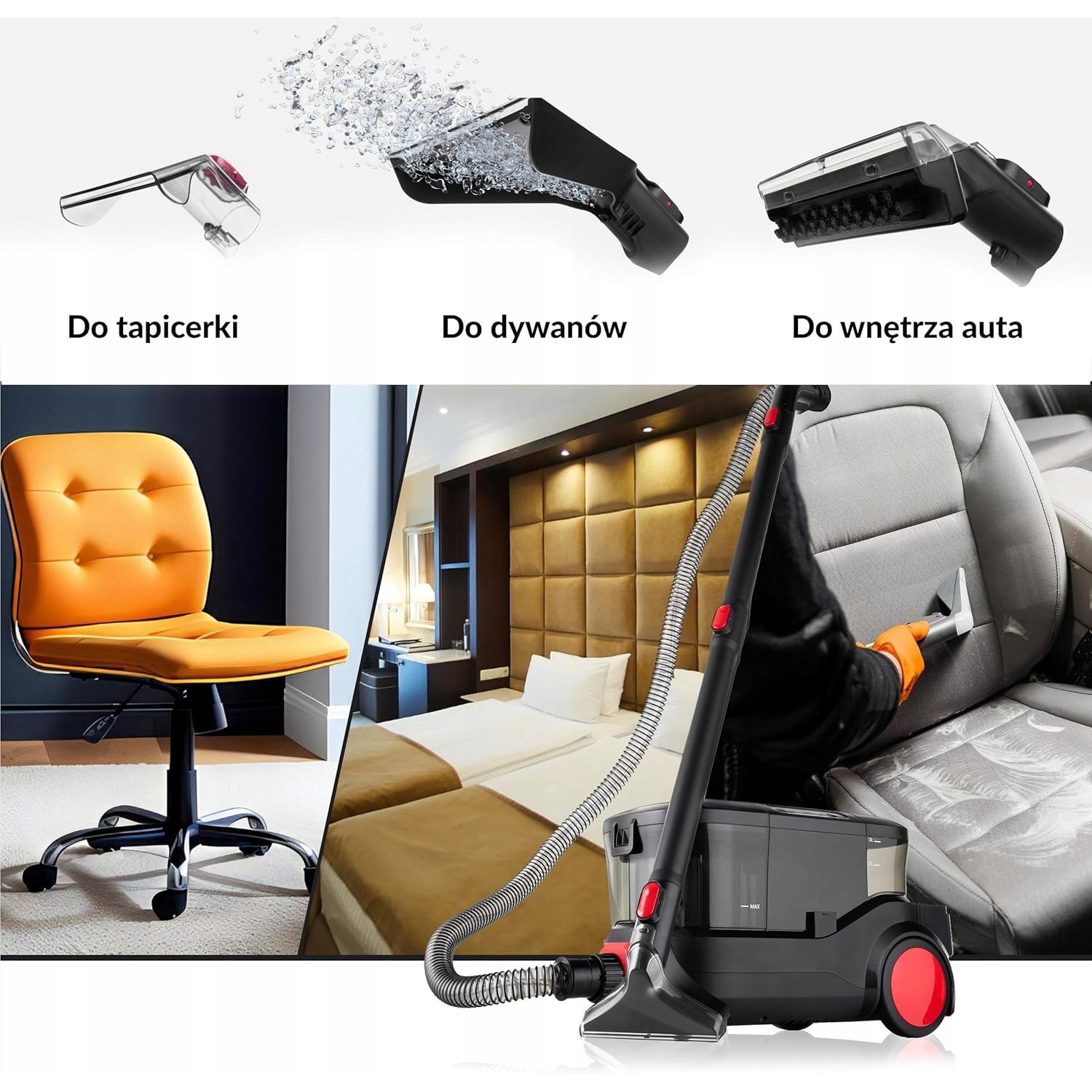 Aspirator profesional 2000W 2in1 pentru covoare si tapiterie