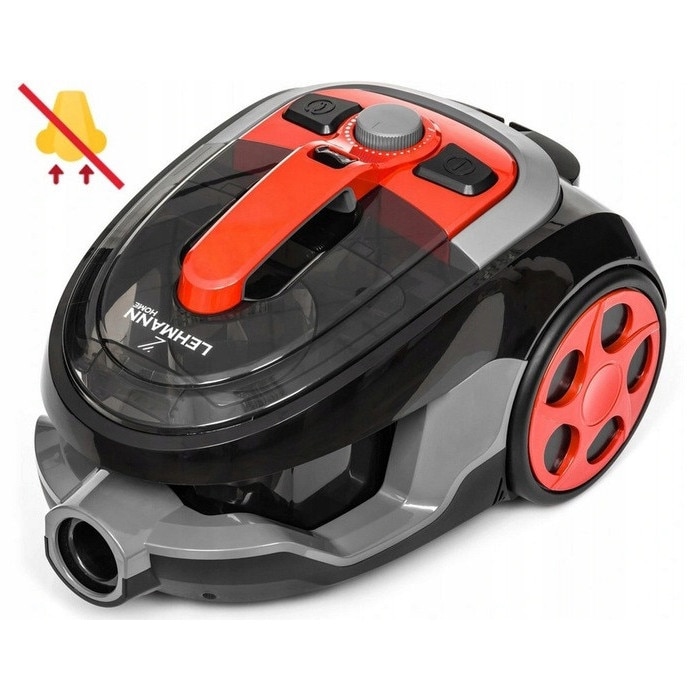 Aspirator ciclonic Lehmann 4000W, fara sac, 2.5L, cu turbosa, negru