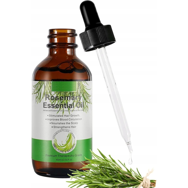 Ulei de rozmarin pentru cresterea parului, EELHOE, 60ml, 100% natural