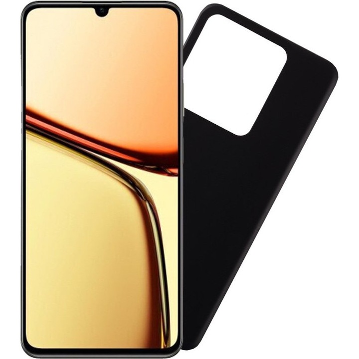 Husa telefon Volte-Tel pentru Realme C61, silicon TPU, protectie camera, negru, 6.74"