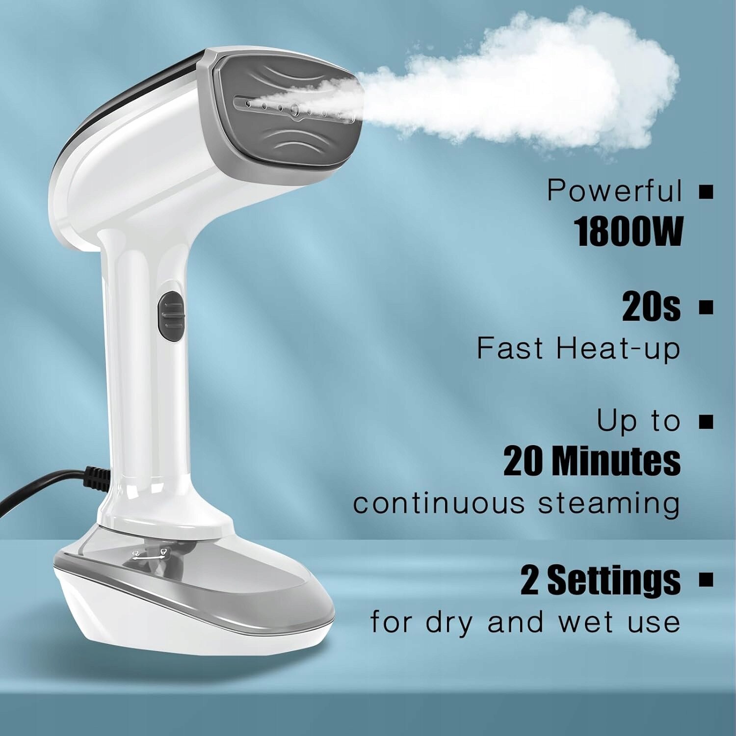 Parownica 2 in 1, Inny, 1800W, ceramica, 25g/min, rezervor 300ml