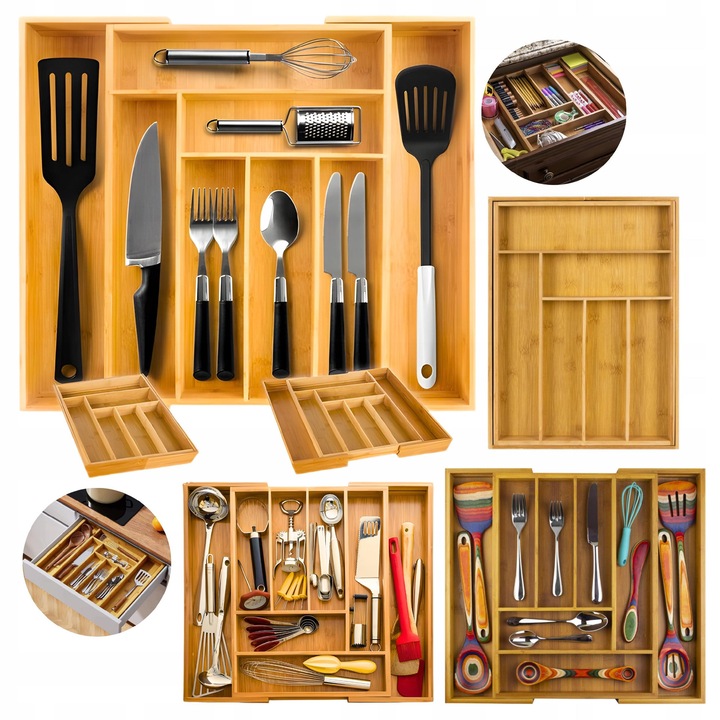 Szervező fiókokhoz, Ayyildiz, bambusz, nagy kapacitás