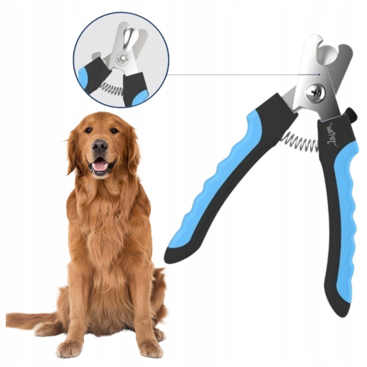 Kutyakörömvágó, Galaxy, biztonsági védelemmel, készlet reszelővel, nagytestű fajtáknak, rozsdamentes acél