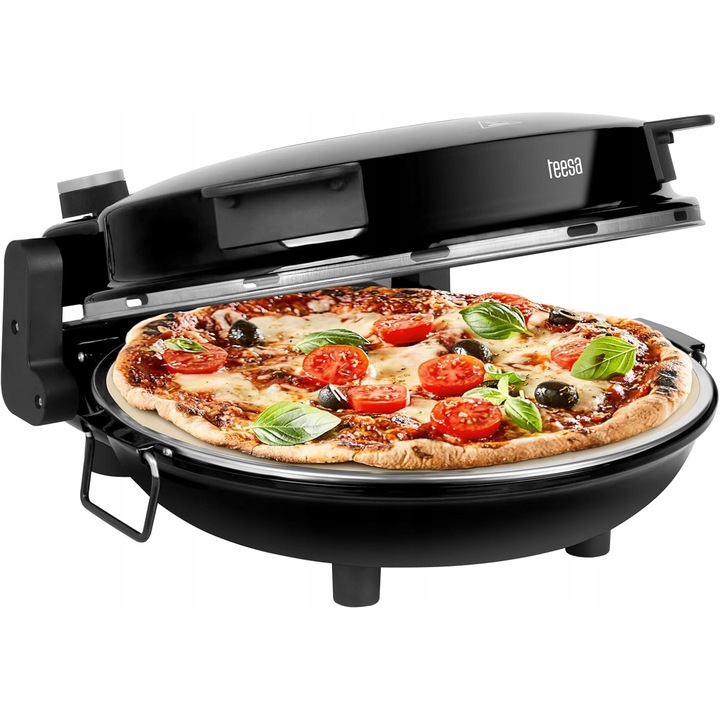 Elektromos pizzakemence 1200W, 32cm, hőmérséklet szabályozás