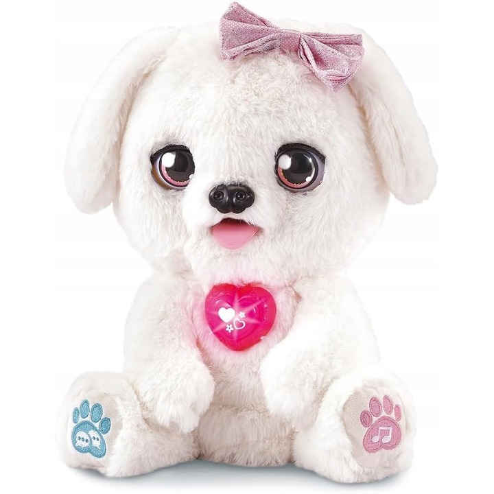 Интерактивно плюшено куче, KissKiss, 5 режима на взаимодействие, със звуци и движение, за деца над 3 години