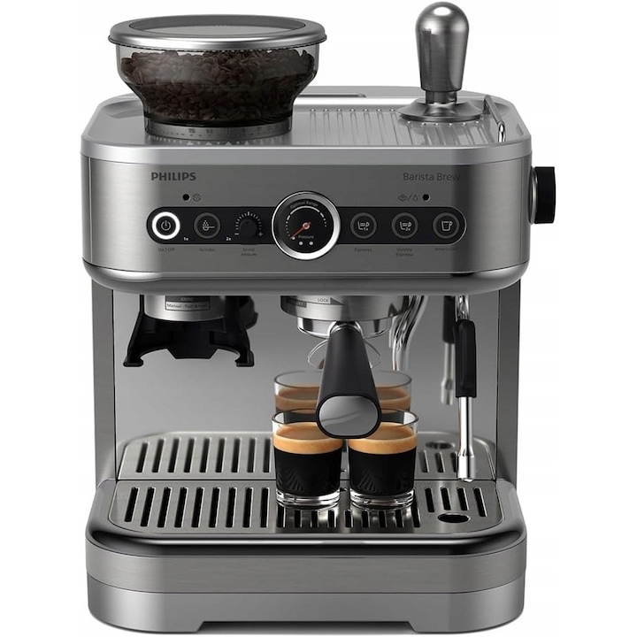Полуавтоматична кафемашина Philips Barista Brew, 1350W, сребриста, 41x32x33,4см