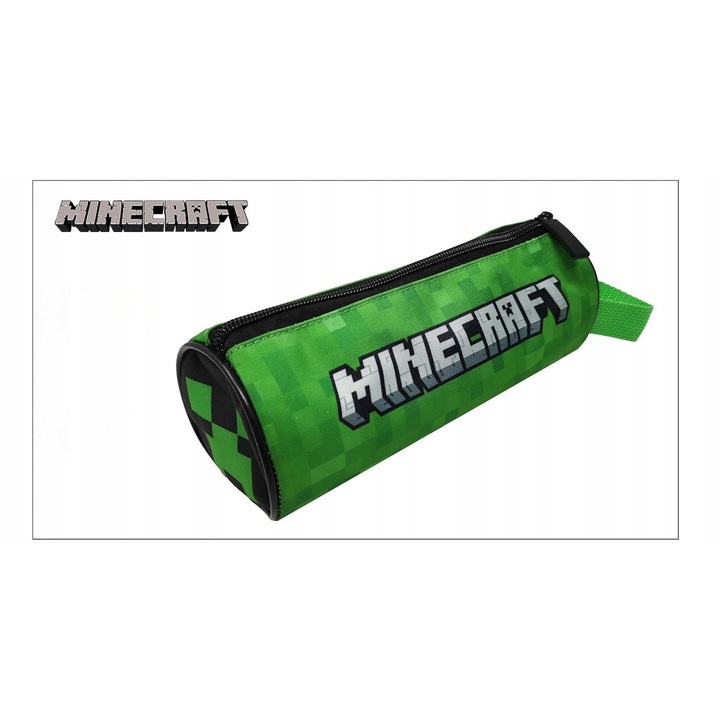 Minecraft tolltartó, 22x9cm, zöld, iskolai készlet