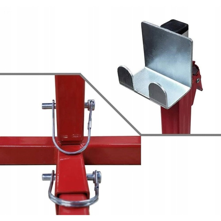 Podnacator pentru masina de tuns iarba Vounot, inaltime reglabila, constructie stabila, rosu, 40x30cm
