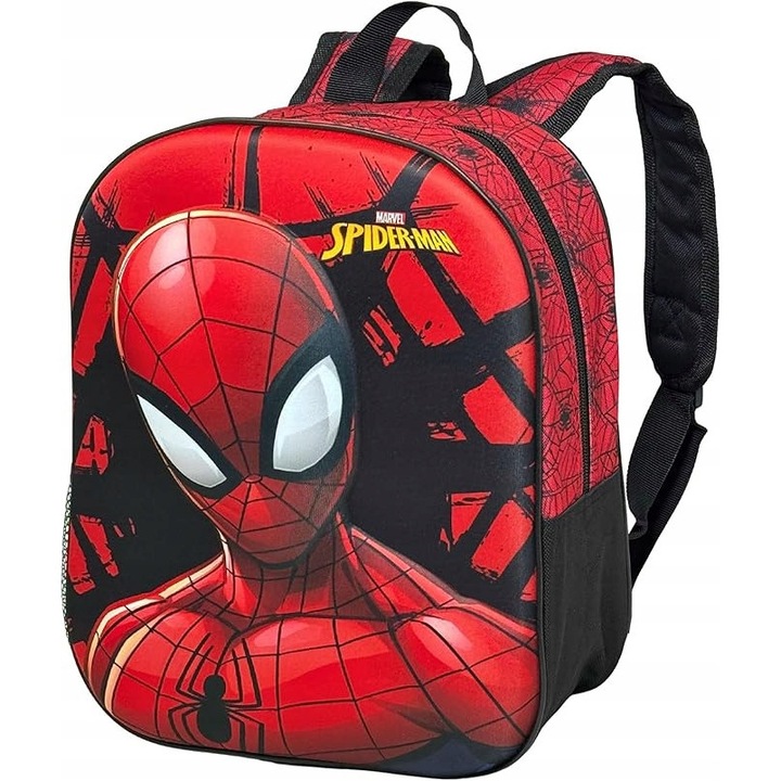 Spiderman 3D hátizsák, háromdimenziós design, 31x26x11cm, gyerekeknek