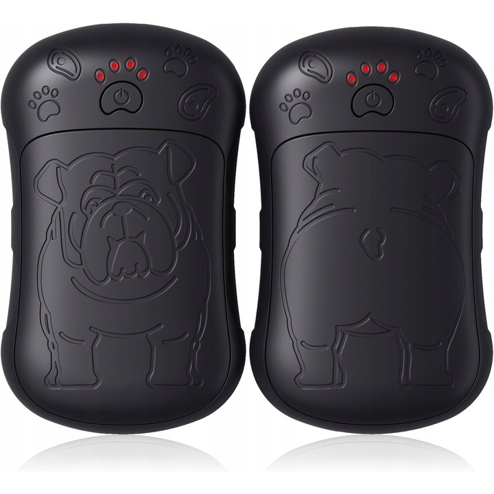 Incalzitoare pentru maini, 6000mAh, set de 2, negru, din aluminiu