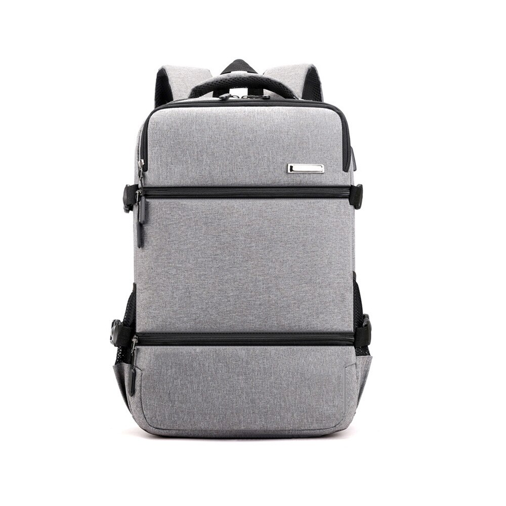 Rucsac laptop 17", gri, cu port USB, rezistent la intemperii, cu multiple compartimente