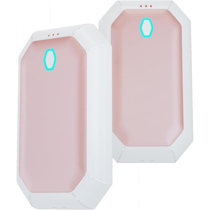 Нагреватели за ръце, 4000mAh, 3 нива на топлина, розови, мини