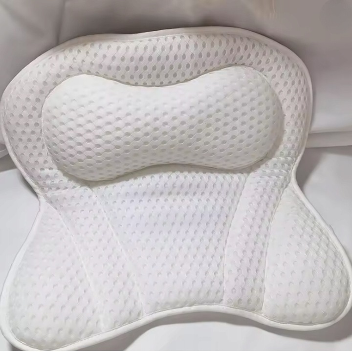 Perna de baie, 40x42x6cm, tehnologie 4D, alb, cu prindere prin ventuze