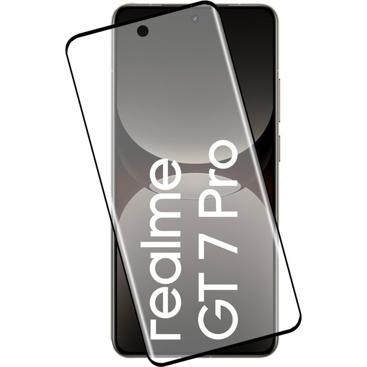 Folie protectie telefon, Idol 1991, Realme GT 7 PLUS/GT 7 PRO, 3D, 0.30mm, negru