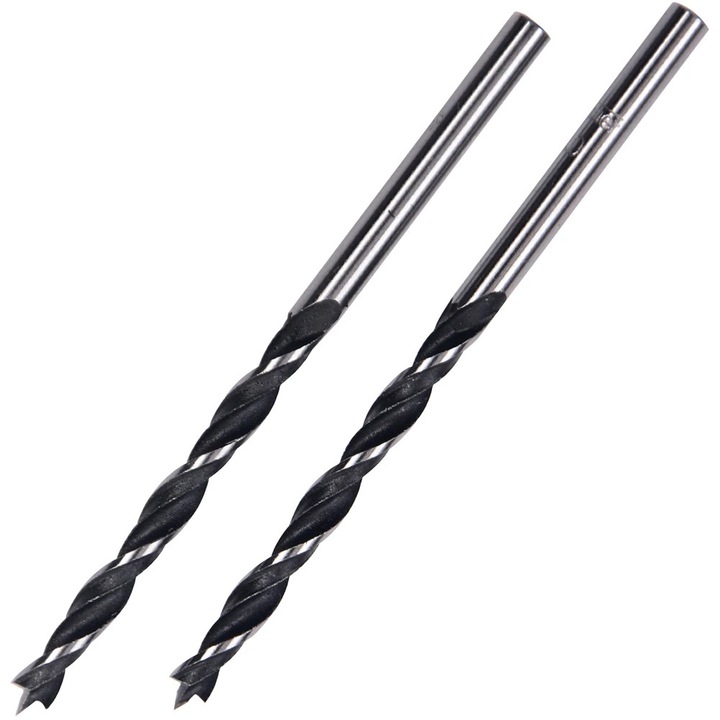 Burghiu lemn Erbauer, 4 x 75 mm, 2 bucati