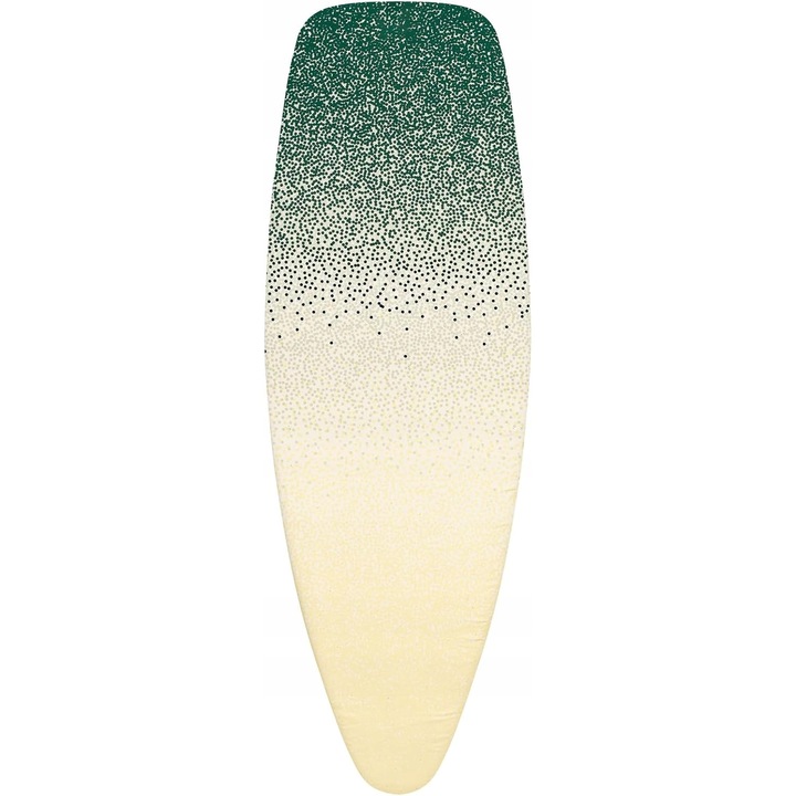 Husa de masa de calcat, 135x45cm, design New Dawn, negru, rezistent la caldura