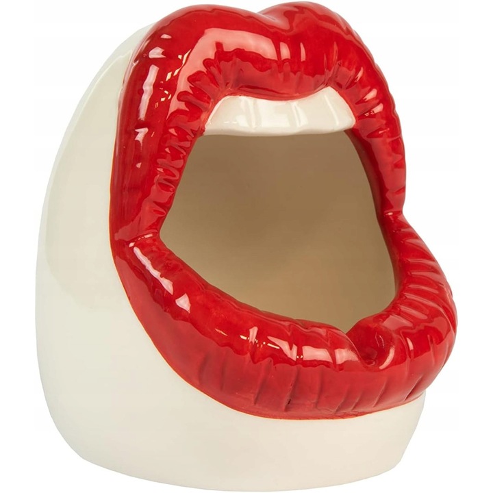 Scrumiere ceramica decorativa in forma de buze rosii
