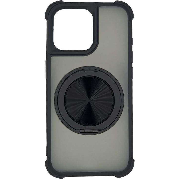 Husa telefon Sonique MagMatte Ring, protectie impotriva caderilor, design ergonomic, negru, pentru Apple iPhone 15 Pro Max