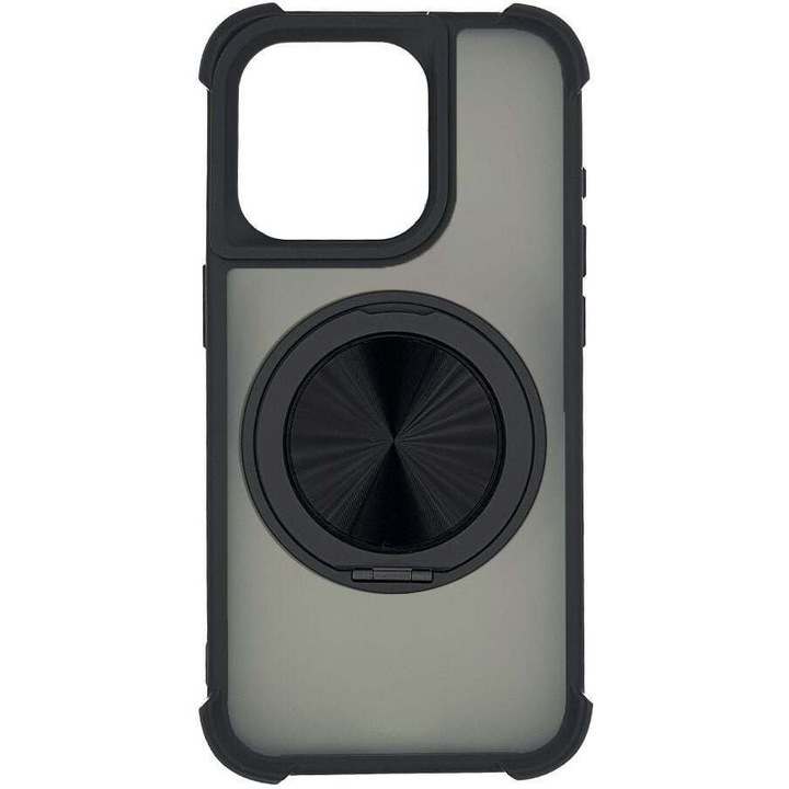 Husa telefon Sonique MagMatte Ring, protectie impotriva caderilor, design ergonomic, neagra, pentru Apple iPhone 15 Pro