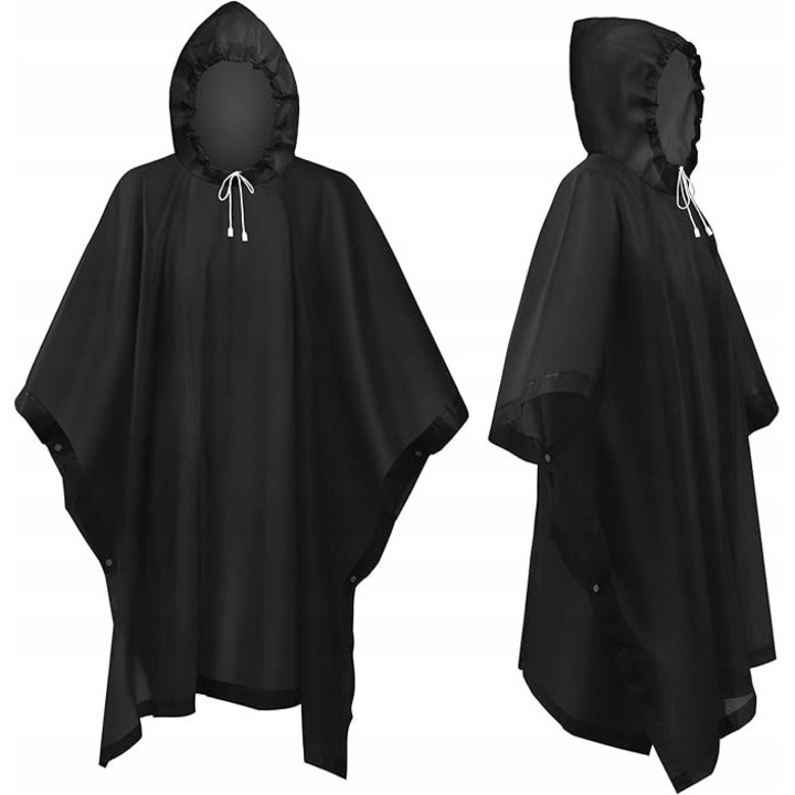 Poncho impermeabil cu gluga, unisex, nylon, 128x100cm