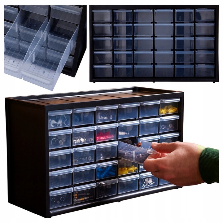 Organizer pentru scule, Inny, regal cu 30 de sertare, dimensiuni 30x45cm