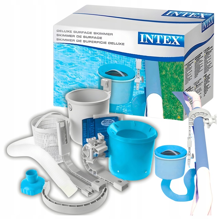 Intex medence skimmer, komplett szett, 26,5x20cm, vegyszerálló, legfeljebb 3,66m átmérőjű medencékhez