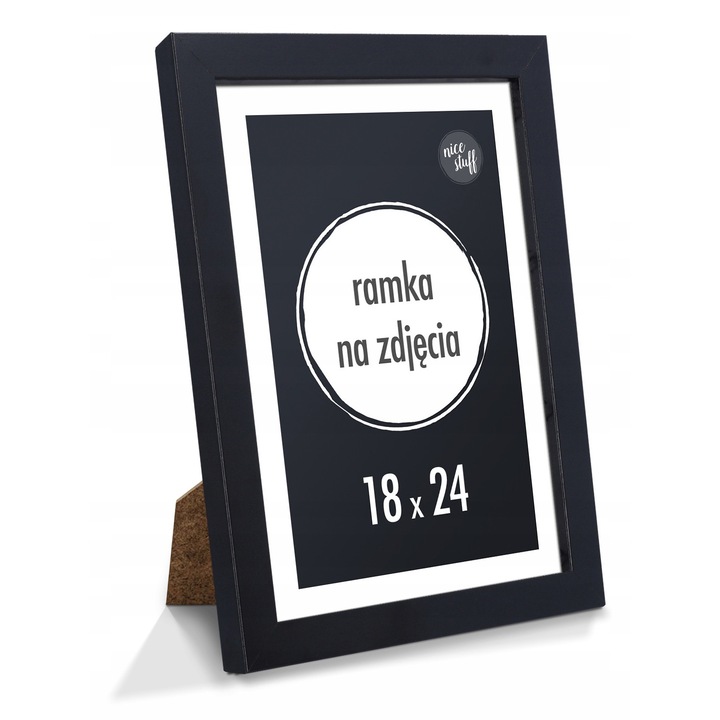 Rama foto, 18x24 cm, neagra, mata, set de 10 rame