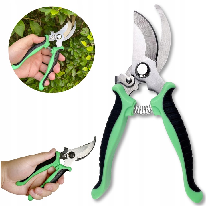 Foarfeca de gradinarit, inox, 20mm, verde, 20cm