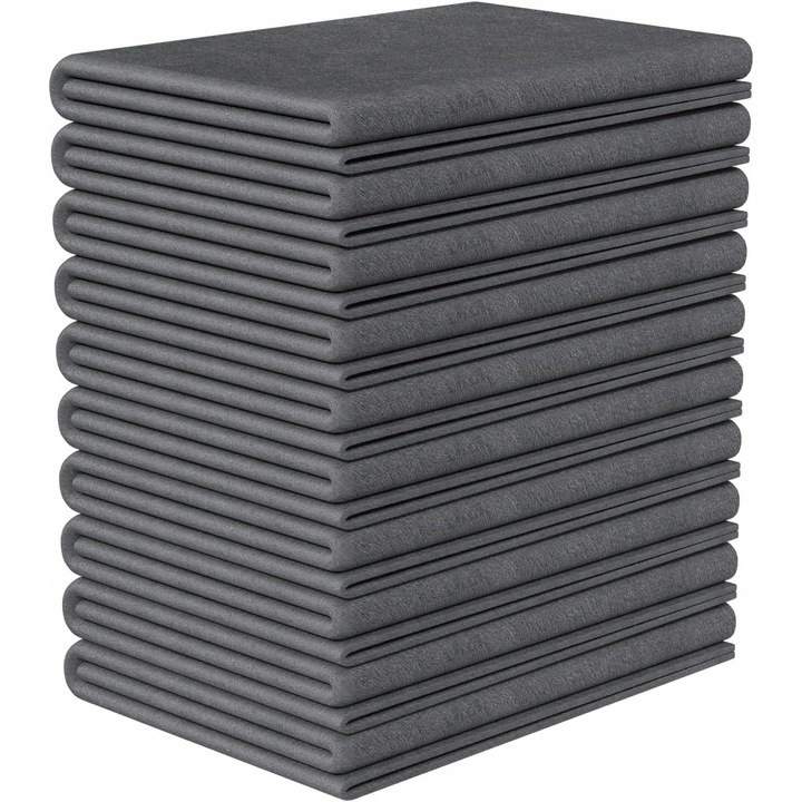 Set lavete reutilizabile cu perie si husa, gri