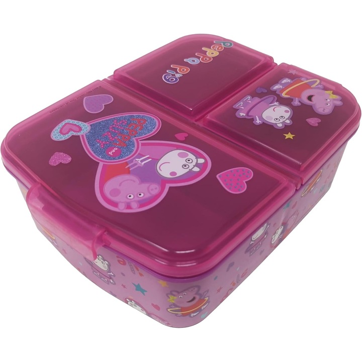 Cutie alimentara Pokemon, 3 compartimente, 18x14x7cm, 140g