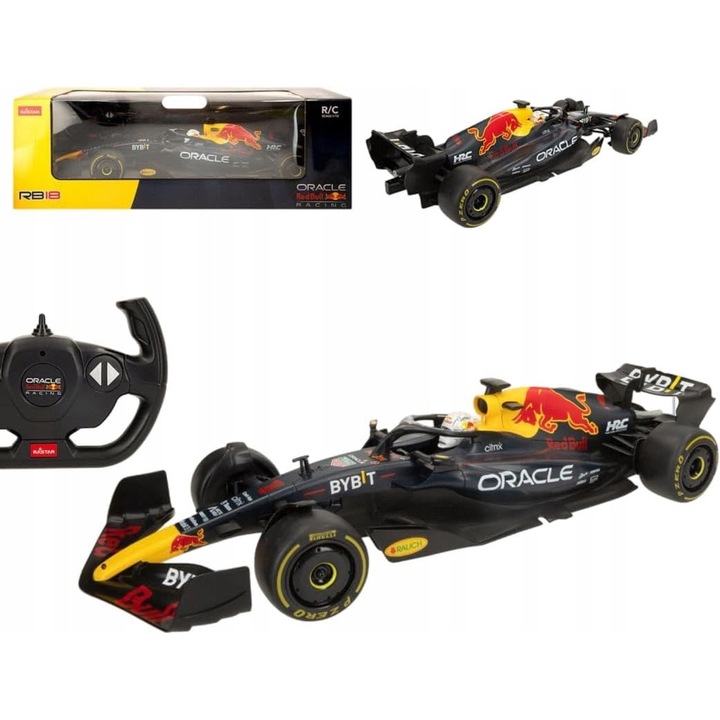 RC F1 Red Bull Racing RB18 1:12 autó, gránát, 2,4 GHz, 6 irányú vezérlés