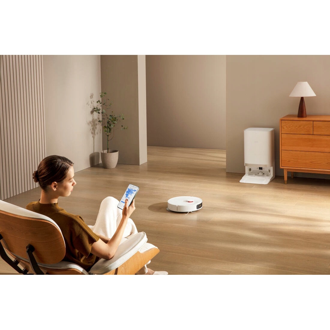 Aspirator robot Xiaomi Vacuum X20+, 6000 Pa, mopare, alb