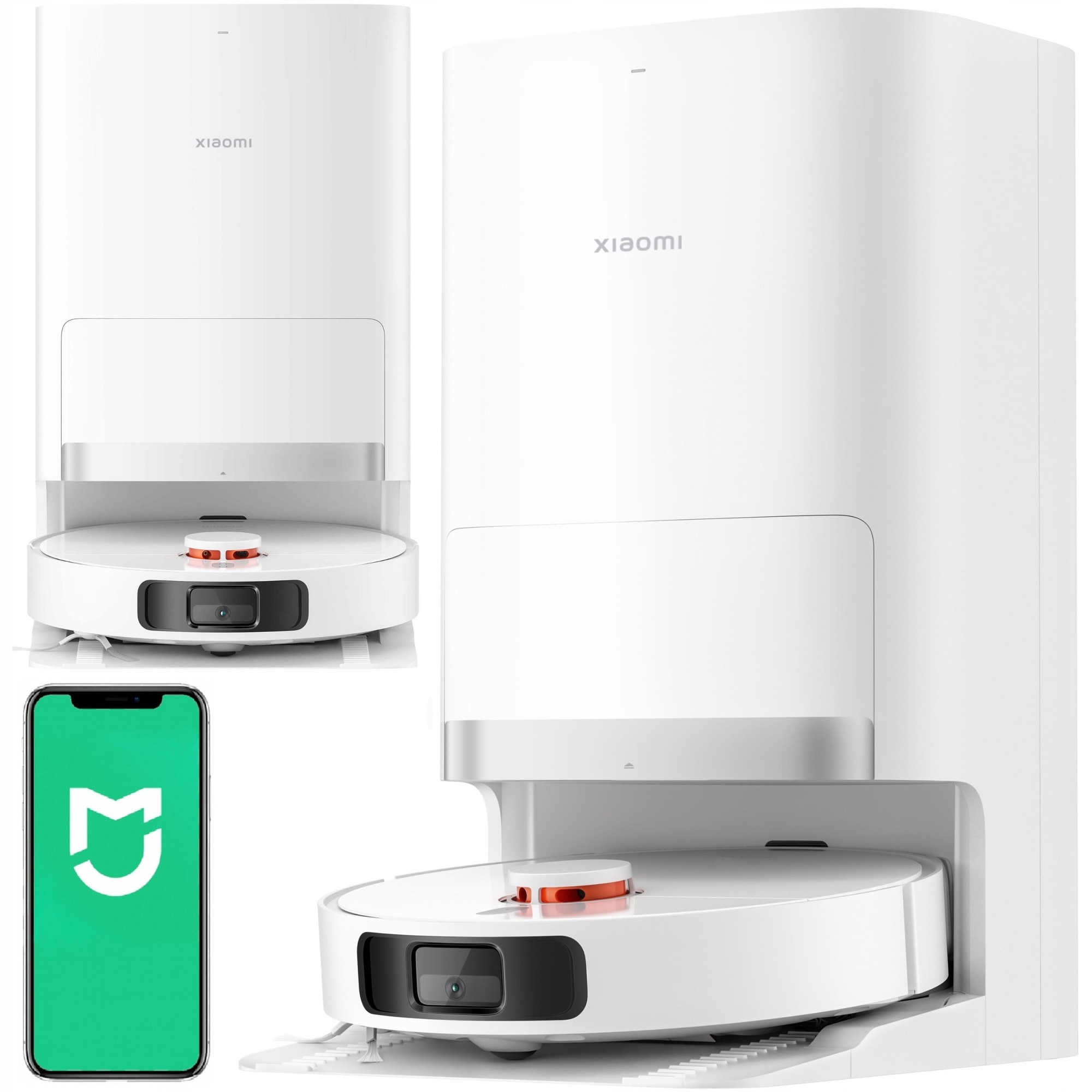 Aspirator robot Xiaomi Vacuum X20+, 6000 Pa, mopare, alb