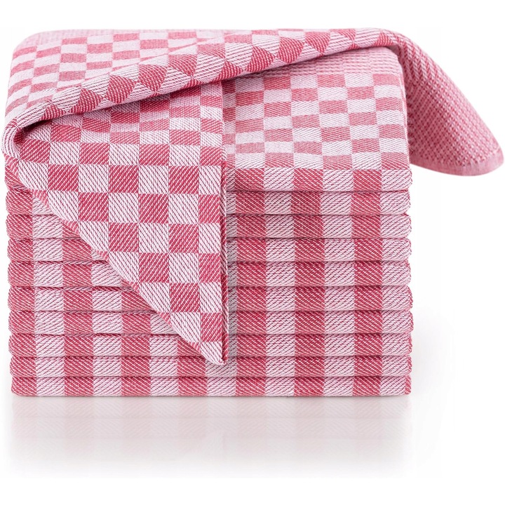 Set 5 Lavete de Bucatarie, Bumbac, Roz, 50x70 cm