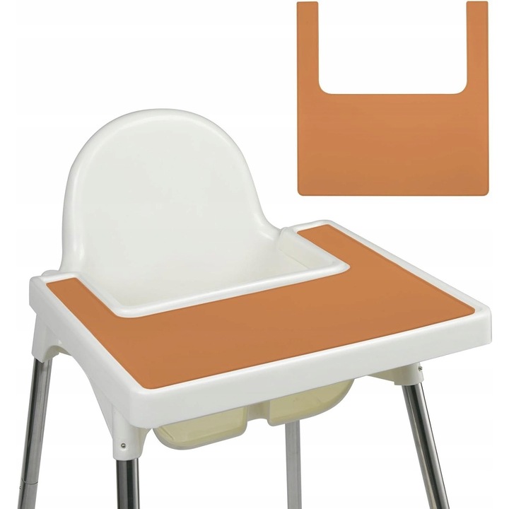 Protectie siliconica pentru scaun de masa Antilop, portocalie, antiderapanta, usor de curatat