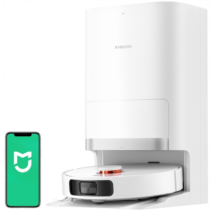 Robot mopuit Xiaomi X20 Plus, 6000Pa, alb, cu functie de auto-incarcare si 4 programe de curatare
