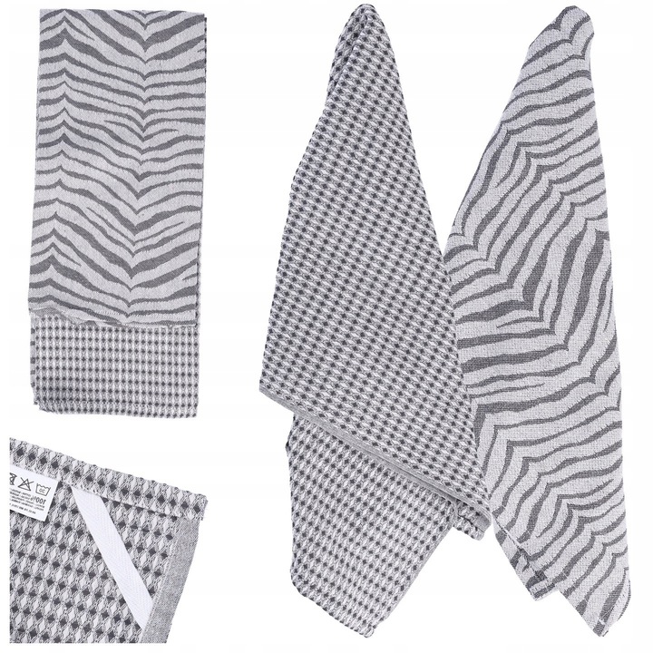 Konyharuha szett, 45x70cm, 100% pamut, szürke, 2 darab