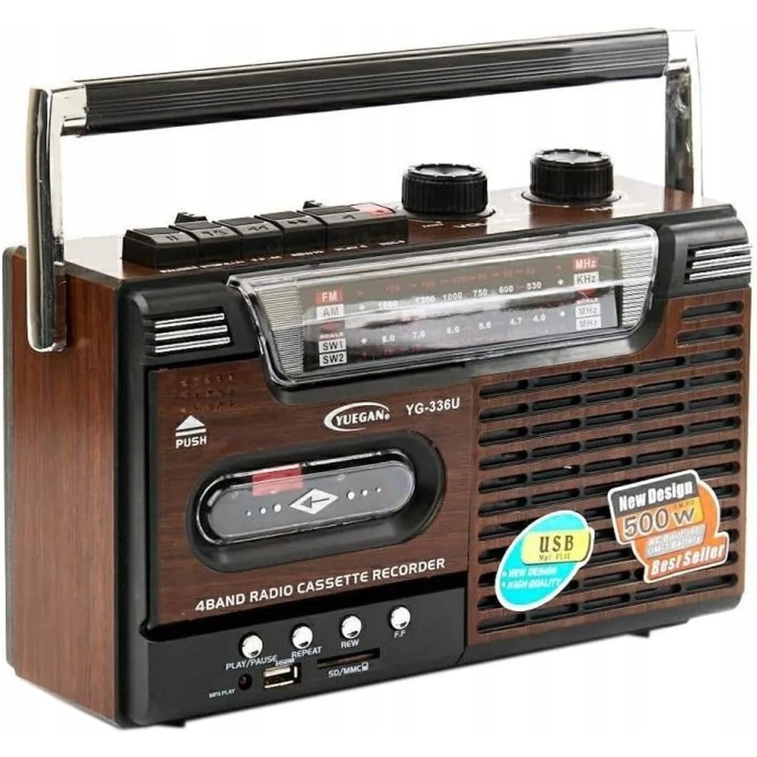 Draagbare Noodradio AM/FM incl. powerbank Zwart