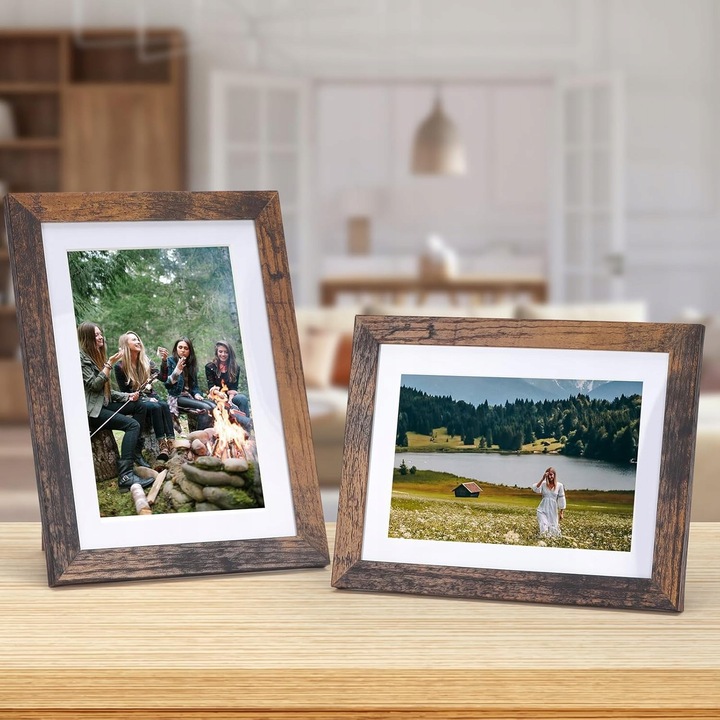 Set rame foto clasice Inny 10x15/13x18cm 15 bucati, stand si scinne, retro