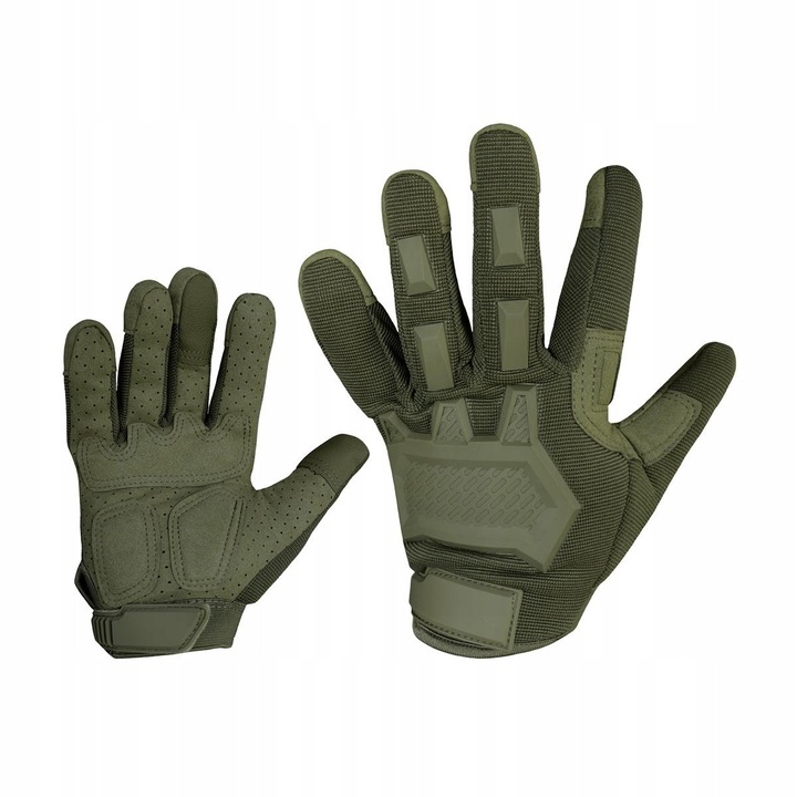 Militar taktikai kesztyű Camo, M-es méret, zöld, csúszásmentes anyag, ízületvédőkkel