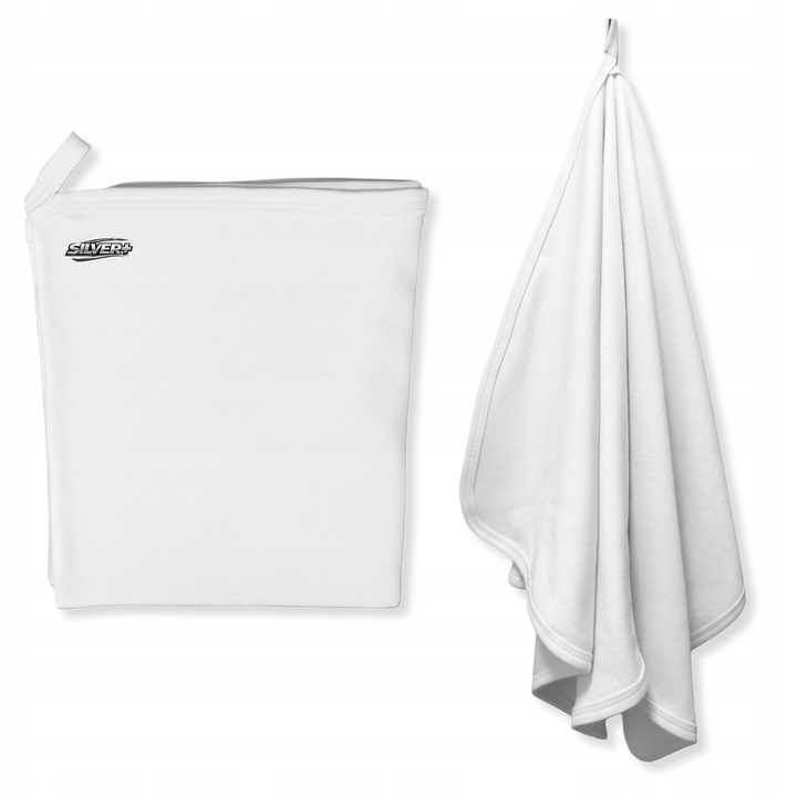 Памучна кърпа със сребърни йони, антибактериална, 40х55 см, екрю, комплект