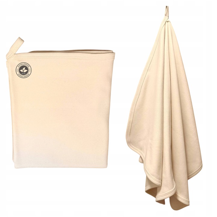 Кърпа от естествен памук 50x80 см, екрю, антибактериална, за лице и коса