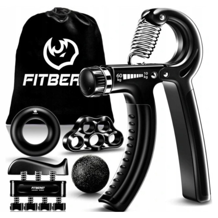 Set antrenament FitBeast, antrenor maini, 10-60 kg, ergonomic, multicolor