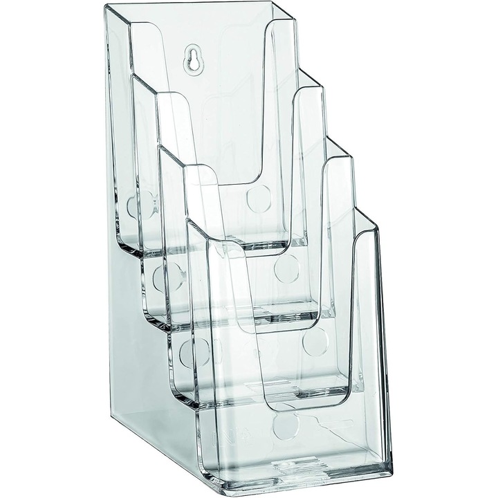 Suport documente, organizer transparent 1/3 A4, dimensiuni 10,9x3,3x19,9cm