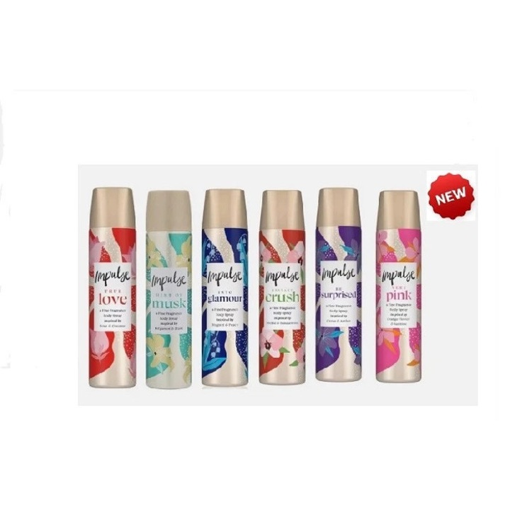 Pachet promo 6 X Deodorant Impulse 75ml div. sortimente